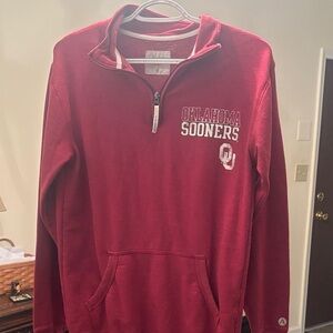 Oklahoma Sooners Red Alta Garcia Quarter-Zip Sweatshirt